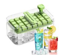 Secchiello per ghiaccio con serbatoio, contenitore a 56 scomparti, stampo per ghiaccio a pressione, adatto per congelatore, frigorifero, cibo, caffè, whisky, cocktail, acqua, bar e casa