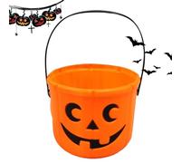 Secchiello per Halloween, secchio per trick or treat | Secchio dolce aspro Candy Goodie-Bag - Dolce Saures Jack Lantern Candy Goodie Bag, Secchio per il viso con manico, secchio portatile per