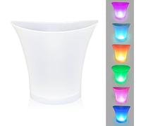 Secchiello per Il Ghiaccio a LED, FIPASEN 5L Secchiello Ghiaccio illuminato Normale con Cambio di Colore Multiplo per Feste/Casa/Bar, Portaghiaccio Impermeabile per Vino, Champagne(Sfumatura Colorata)