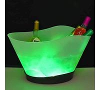 Secchiello per il ghiaccio a LED Secchiello per il ghiaccio illuminato da 12 litri di grande capacità con 7 colori che cambiano Champagne ricaricabile, Decorazione domestica/Multicolore (Multicolor )