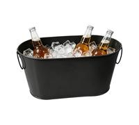 Secchiello per il ghiaccio, con doppio manico, 27,5 cm, secchiello per il ghiaccio per cocktail bar, bacino per bevande in acciaio con refrigerazione senza condensa, vasca per bevande refrigerate