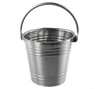 Secchiello per il ghiaccio in acciaio inox senza sforzo con comoda maniglia, per mantenere le bevande fresche all'aperto (B)