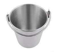 Secchiello per il ghiaccio portatile in acciaio inossidabile con manici per servire snack e bevande fredde, perfetto per pepite di pollo, patatine fritte, patatine fritte in bar e karaoke (700 ml)