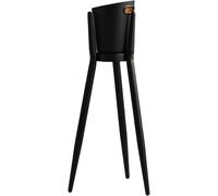Secchiello per Il Ghiaccio, Refrigeratore per Vino in Acciaio Inox con Supporto - Porta Refrigeratore per Bevande per Feste - Maniglie - Refrigeratore per Vino - A Libera I, Black Gold, One Size