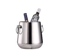 Secchiello per il ghiaccio Secchiello for vino in acciaio inossidabile spesso, secchiello for ghiaccio a doppio strato, grande, doppio orecchio Secchielli per il ghiaccio per feste