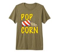 Secchiello per Mais, con Scritta I Love Popcorn, per Amanti dei Popcorn Maglietta Premium
