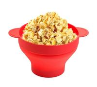 Secchiello per popcorn riutilizzabile,Scatole per snack in silicone con manici e coperchio - Ciotole e tazze per popcorn resistenti al grasso | Per il cinema domestico, il cinema carnevale amatoriali