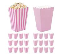 Secchiello Per Popcorn Rosa Da 24 Pezzi, Pratiche Scatole Per L'Imballaggio Di Snack, Scatole Per Popcorn Indispensabili Per Guardare Film, Adatte Per Popcorn, Popcorn Di Pollo E Cibo Soffiato.