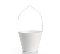 Secchiello per Rubinetti Porta-Secchio 25x23x18 cm in Alluminio colore BIANCO bianco
