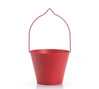 Secchiello per Rubinetti Porta-Secchio 25x23x18 cm in Alluminio colore Rosso