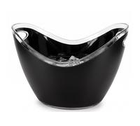 Secchiello Porta bottiglie con Ghiaccio nero Ovale grande Spumantiera Moderna