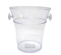 Secchiello porta bottiglie in plastica di vino champagne bianco nero trasparente Cestello per bottiglia con Ghiaccio spumante prosecco grande 3.5 Litri Glacette H22 cm (trasparente)