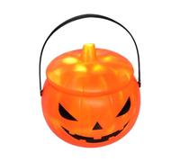 Secchiello Porta Dolciumi Halloween Secchiello Porta Sacchetti con Luce LED | Borsa Halloween Illuminata Per Snack Bambini Ragazzi Natale Casa Esterno