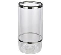 Secchiello porta ghiaccio per bottiglie in plastica a doppia parete, altezza 23 cm.