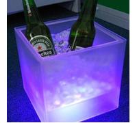 SECCHIELLO PORTAGHIACCIO CHAMPAGNE CESTELLO CUBO GHIACCIO LED D:19 x 19 x18 cm