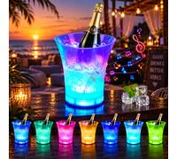 Secchiello Portaghiaccio LED RGB 5 Litri con Speaker Bluetooth Integrato, 7 Effe