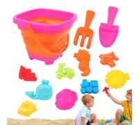 Secchiello Sabbia - Set Secchiello E Pala Spiaggia | Kit Costruzione Castelli Con Secchiello Piegevole, Giochi Estivi Da Esterno Per Scavare E Giocare Con La Sabbia