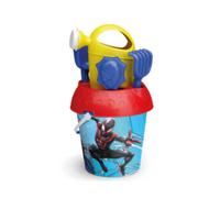 Secchiello spiderman cm 18 con innaffiatoio, setaccio, paletta, rastrello e formina