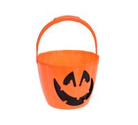 Secchiello zucca Halloween con LED 22x17 cm