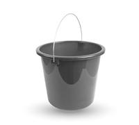 Secchio (1 pezzo) per uso domestico, 5 litri, in diversi colori, secchio per tacchino, in plastica resistente, per uso alimentare, senza BPA, Made in EU (antracite)