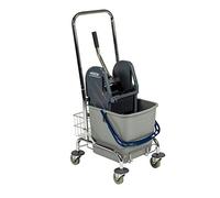 Secchio a ruote singole "CLEANSV +", secchio da 27 litri, cestello, pressa, maniglia a spinta