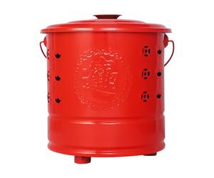 Secchio antincendio cerimoniale - Inceneritore di carta in metallo, contenitore rituale portatile con maniglia, design resistente al calore | Antenato che offre lo smaltimento delle ceneri per le fogl