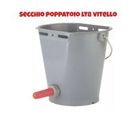 Secchio biberon allattamento per vitelli abbeveratoio latte con tettarella rossa