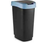 Secchio Bidone Dei Rifiuti Pattumiera Twist 50 L Blu Con Coperchio Oscillante