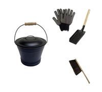 Secchio Cenere Coperchio Set Pulizia Focolare Manico a Forma di D