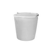 Secchio Con Becco Manico Ferro Litri 12 Bianco Giganplast