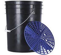 Secchio con griglia antigoccia Oxford nero-blu