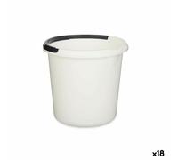 Secchio con Manico Bianco Antracite 10 L [18 Unità]