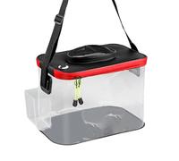 Secchio da all'aperto | Eva pieghevole trasparente da 20 litri e borsa per la conservazione dei pesci | Attrezzatura da campeggio multifunzionale per pesci, esche e pesci freschi | Cestino