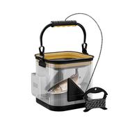 Secchio da - Bacchetta da pieghevole, cestino per acqua chiara, comodo da riporre per i pescatori | per trote crappie acqua salata luccio lago stagno barca surf fiume d'altura bambola molo