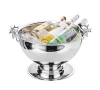 Secchio da birra isolato con manici a testa di cervo, 13 litri, mantiene il ghiaccio freddo e asciutto, per champagne, cocktail, bar, refrigeranti e vasche di ghiaccio (argento)