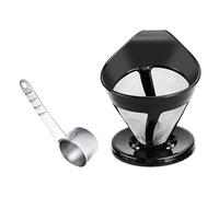 Secchio da caffè in acciaio inox con cucchiaio dosatore filtro da caffè set rete imbuto adatto per filtro macchina