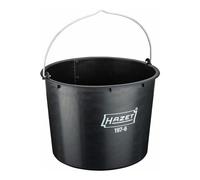 Secchio da costruzione HAZET 20 L 197-6 | con misura del litro: da 2 a 20 l, realizzato con materiali riciclati | trasporto di malta, sabbia, acqua o attrezzi in cantiere e in giardino | Made In Germany