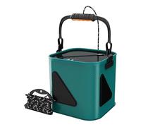 Secchio da pesca pieghevole - borsa per vongola per aeratore di esche | Esca dal portatile | Secchio di grande capacità con foro di aerazione | Contenitore da pesca impermeabile 11L per