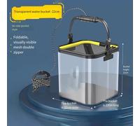 Secchio da Pesca Pieghevole da Esterno 5m Corda Pi Misure 5L 8L 10L 13L