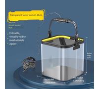 Secchio da Pesca Pieghevole da Esterno 5m Corda Pi Misure 5L 8L 10L 13L