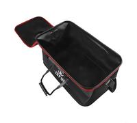 Secchio da pesca pieghevole in EVA per il trasporto di pesci vivi, scatola portatile per la pesca in mare con copertura in rete e design stabile a fondo piatto (35 cm)