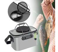 Secchio da pesca portatile, pieghevole, organizer per escursionismo e