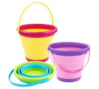 Secchio da Spiaggia per Bambini - Giocattolo di Sabbia in Colori Vivaci | Divertimento Giardino all'aperto | Piscina Lago Cortile di casa sosia Estiva Giocattolo Spiaggia Secchio di Durevole