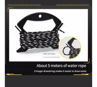 Secchio d'acqua da pesca con design pieghevole e corda da 5 m, realizzato in PVC trasparente ispessito, opzioni di diverse dimensioni 5L/8L/10L/13L, comodo per attività all'aperto e pesca (D)