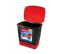 Secchio della spazzatura Vileda ECO-LOGIC polipropilene 39 L Nero Rosso Rosso