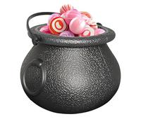 Secchio di calderone nero, ciotola di caramelle di Halloween, secchio per vaso di cauldron da stregone riutilizzabile per decorazioni di Halloween trucco o preparazioni per feste