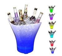 Secchio di ghiaccio a LED, 7L di capacità di ricarica di tipo C vasca da bevanda a LED con luce e altoparlanti per champagne, cocktail, accessori da bar, secchio di ghiaccio