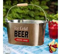 Secchio di ghiaccio con vasca da bevanda in metallo per le vacanze estive