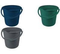 Secchio di pulizia di keeper "Mika Eco", rotondo, 10 litri, colore grigio: eco -gray, realizzato in plastica di riciclaggio al