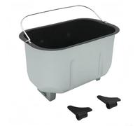 Secchio di ricambio antiaderente per macchina del pane con 2 pale per impastare, in lega di alluminio, accessorio interno per cucina domestica, nero